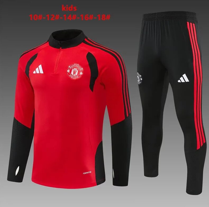Kids Manchester Utd 26/27 Tracksuit - Red/White/Black